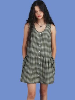 UNIF Currant Plaid Dress